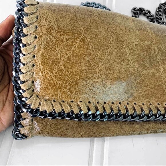 Borse in Pelle designer brown genuine leather long metallic chain womens… - Picture 4 of 10